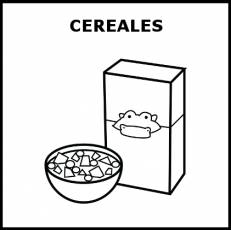 CEREALES (PAQUETE) - Pictograma (blanco y negro)