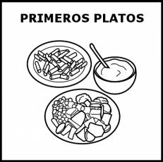 PRIMEROS PLATOS - Pictograma (blanco y negro)