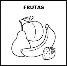 FRUTA - Pictograma (blanco y negro)
