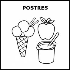 POSTRES - Pictograma (blanco y negro)