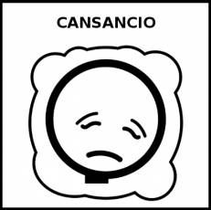 CANSANCIO - Pictograma (blanco y negro)