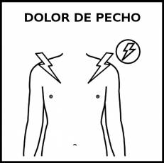 DOLOR DE PECHO - Pictograma (blanco y negro)
