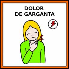 DOLOR DE GARGANTA - Pictograma (color)