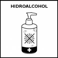 HIDROALCOHOL - Pictograma (blanco y negro)