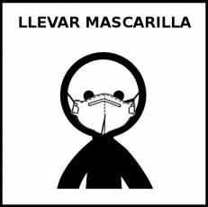 LLEVAR MASCARILLA (FFP2) - Pictograma (blanco y negro)