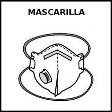 MASCARILLA (FFP2 CON VÁLVULA) - Pictograma (blanco y negro)