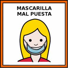 MASCARILLA MAL PUESTA - Pictograma (color)
