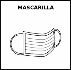MASCARILLA (QUIRÚRGICA) - Pictograma (blanco y negro)