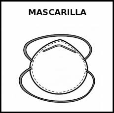 MASCARILLA (REUTILIZABLE) - Pictograma (blanco y negro)