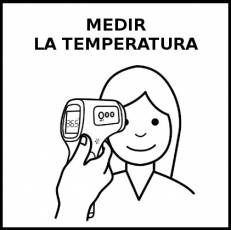 MEDIR LA TEMPERATURA - Pictograma (blanco y negro)