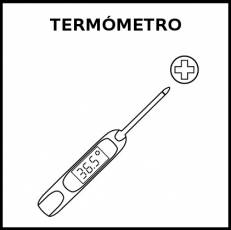 TERMÓMETRO (DIGITAL) - Pictograma (blanco y negro)