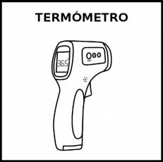 TERMÓMETRO (INFRARROJOS) - Pictograma (blanco y negro)