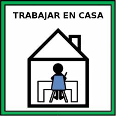 TRABAJAR EN CASA - Pictograma (color)