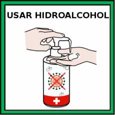 USAR HIDROALCOHOL - Pictograma (color)