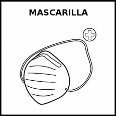 MASCARILLA - Pictograma (blanco y negro)