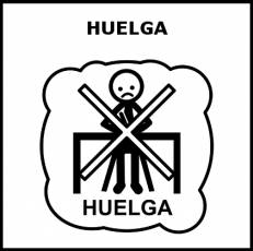 HUELGA - Pictograma (blanco y negro)
