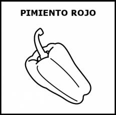 PIMIENTO ROJO - Pictograma (blanco y negro)