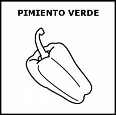 PIMIENTO VERDE - Pictograma (blanco y negro)