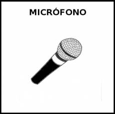 MICRÓFONO - Pictograma (blanco y negro)