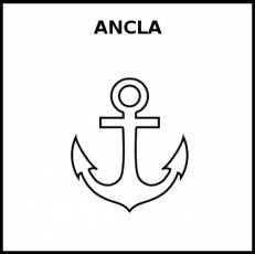 ANCLA - Pictograma (blanco y negro)
