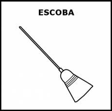 ESCOBA - Pictograma (blanco y negro)
