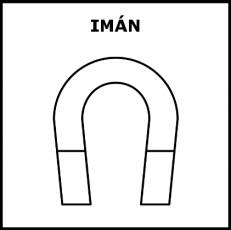 IMÁN - Pictograma (blanco y negro)