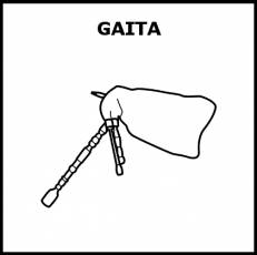 GAITA - Pictograma (blanco y negro)