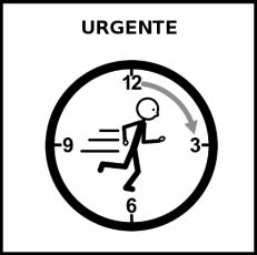 URGENTE - Pictograma (blanco y negro)