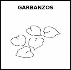 GARBANZOS (LEGUMBRES) - Pictograma (blanco y negro)