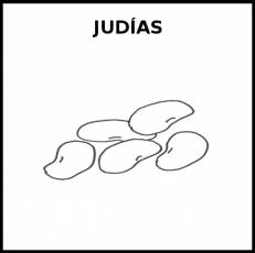 JUDÍAS (LEGUMBRES) - Pictograma (blanco y negro)