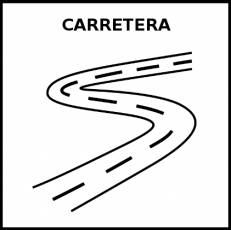 CARRETERA - Pictograma (blanco y negro)