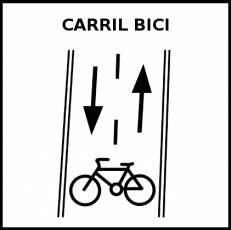 CARRIL BICI - Pictograma (blanco y negro)