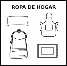 ROPA DE HOGAR - Pictograma (blanco y negro)