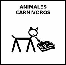 ANIMALES CARNÍVOROS - Pictograma (blanco y negro)