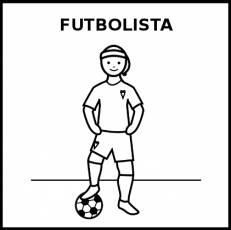 FUTBOLISTA (MUJER) - Pictograma (blanco y negro)