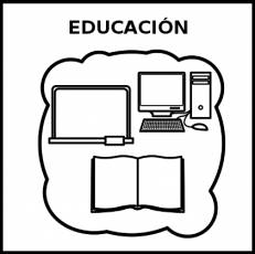 EDUCACIÓN - Pictograma (blanco y negro)