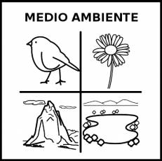 MEDIO AMBIENTE - Pictograma (blanco y negro)
