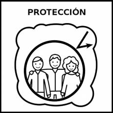 PROTECCIÓN - Pictograma (blanco y negro)