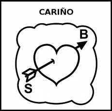 CARIÑO - Pictograma (blanco y negro)