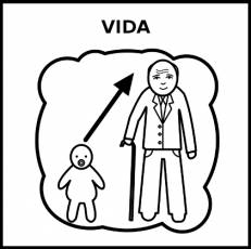 VIDA - Pictograma (blanco y negro)