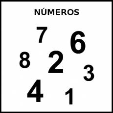 NÚMEROS - Pictograma (blanco y negro)
