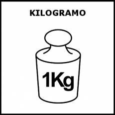 KILOGRAMO - Pictograma (blanco y negro)