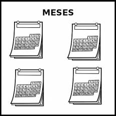 MESES - Pictograma (blanco y negro)