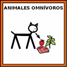 ANIMALES OMNÍVOROS - Pictograma (color)
