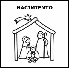 NACIMIENTO (NAVIDAD) - Pictograma (blanco y negro)