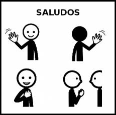 SALUDOS - Pictograma (blanco y negro)