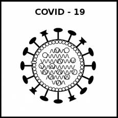 COVID19 - Pictograma (blanco y negro)