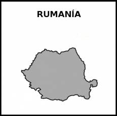 RUMANÍA - Pictograma (blanco y negro)