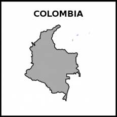 COLOMBIA - Pictograma (blanco y negro)