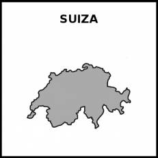 SUIZA - Pictograma (blanco y negro)